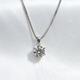 1 CARAT MOISSANITE BRIDAL PENDANT NECKLACE FOR WOMEN 925 SILVER PARTY JEWELRY