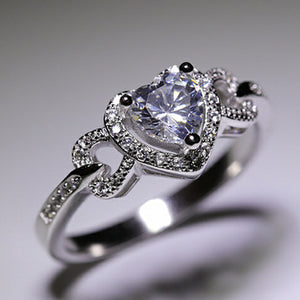 Bridal Heart Engagement Ring For Women Wedding Jewellery