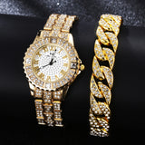 Luxury Inlaid Diamond Watche Watch Women Gold WristWatche Bracelet Jewelry