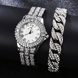 Luxury Inlaid Diamond Watche Watch Women Gold WristWatche Bracelet Jewelry