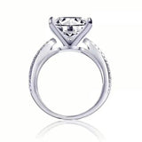 Gorgeous Square Zircon Engagement Ring for Women Proposal Silver Jewelry