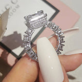 Luxury Retro Sapphire Engagement Ring for Women Party Gift Jewelry