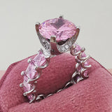 Luxury Retro Sapphire Engagement Ring for Women Party Gift Jewelry