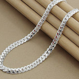 24 Inch Chain Necklace 925 Silver For Woman Wedding Engagement Jewelry Gift