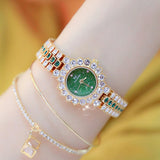 Luxury Silver Diamond Wristwatch Quartz Watche Women Ladies Jewelry