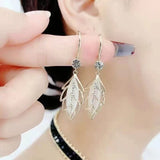 Leaf Opal Pendant Pendant Earrings for women Personality Party Jewelry