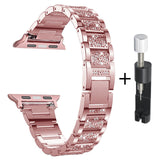 Women Strap IWatch for Apple Watch Band SE 6 7 Diamond Shining