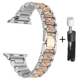 Women Strap IWatch for Apple Watch Band SE 6 7 Diamond Shining