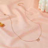 Romantic Heart Pendant Necklace For Women Gold Wedding Jewelry