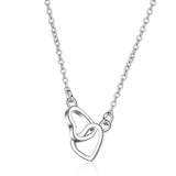 Romantic Heart Pendant Necklace For Women Gold Wedding Jewelry