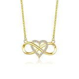 Romantic Heart Pendant Necklace For Women Gold Wedding Jewelry