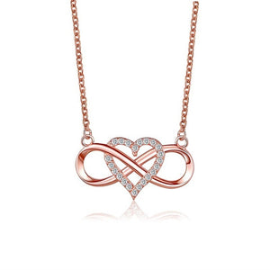 Romantic Heart Pendant Necklace For Women Gold Wedding Jewelry