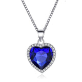 Romantic Heart Pendant Necklace For Women Gold Wedding Jewelry