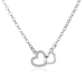 Romantic Heart Pendant Necklace For Women Gold Wedding Jewelry