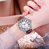 Luxury Diamond Watche Wrist Watche Leather Strap For Women Gift Jewelry