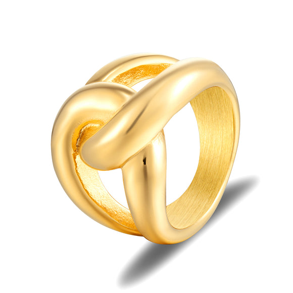 Unique Infinite Gold Ring For Women Jewelry Anniverssary Party Gift