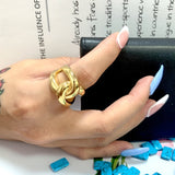 Unique Infinite Gold Ring For Women Jewelry Anniverssary Party Gift