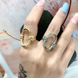 Unique Infinite Gold Ring For Women Jewelry Anniverssary Party Gift