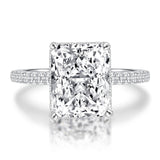 MOISSANITE GEMSTONE ENGAGEMENT RING 925 SILVER WEDDING FINE JEWELRY