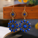 Vintage Sun Flower Earrings Ethnic Boho Women Anniverssary Jewelry