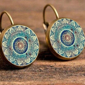 Vintage Stud Earrings Buddhism Earrings Women's Jewellery