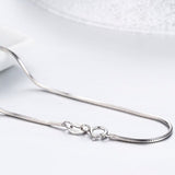 Slim Link Chain Necklace 925 Silver Women's Wedding Jewelry