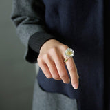 Unique Flower Ring Blooming Poppies Silver Fine Jewelry for Women