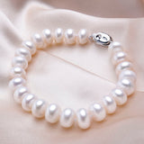 Natural Freshwater Pearl Bracelet 925 Silver For Women Anniverssary Jewelry