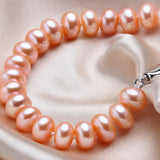 Natural Freshwater Pearl Bracelet 925 Silver For Women Anniverssary Jewelry