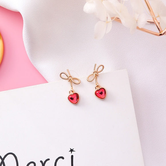 Rhinestone-Long-Pendientes_Drop-EarringsLong Rhinestone Drop Earrings Heart For Women Wedding Jewelry