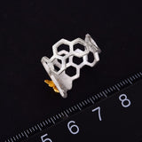 Gold Honeycomb Ring Fine Jewelry Bee for Women Wedding Jewelry