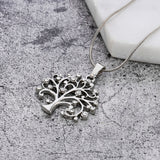 Tree Of Life Rose Gold Pendant Necklace Women Jewelry Statement
