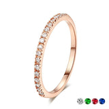 Luxurious Engagement Zircon Ring 18K Rose Gold For Women Jewelry