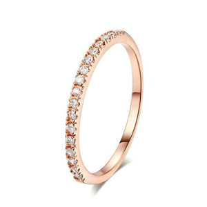 Luxurious Engagement Zircon Ring 18K Rose Gold For Women Jewelry