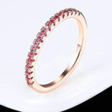 Luxurious Engagement Zircon Ring 18K Rose Gold For Women Jewelry