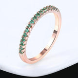 Luxurious Engagement Zircon Ring 18K Rose Gold For Women Jewelry