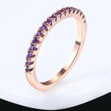 Luxurious Engagement Zircon Ring 18K Rose Gold For Women Jewelry