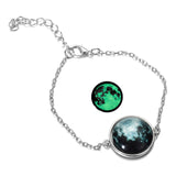 Luxury Moon Pendant Bracelet Link Chain Women Anniverssary Jewelry