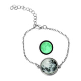 Luxury Moon Pendant Bracelet Link Chain Women Anniverssary Jewelry