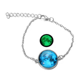 Luxury Moon Pendant Bracelet Link Chain Women Anniverssary Jewelry