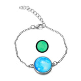 Luxury Moon Pendant Bracelet Link Chain Women Anniverssary Jewelry