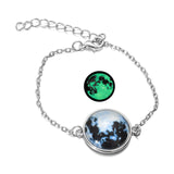 Luxury Moon Pendant Bracelet Link Chain Women Anniverssary Jewelry