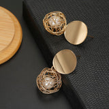 Trendy Ball Stud Earrings For Women Gold Wedding Jewelry