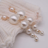 Whit Pearl Luxury Earrings For Women Party Wedding Jewelry