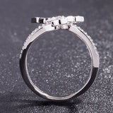 Butterfly Sapphire Gemstone Ring 925 Silver for Women Wedding Jewelry