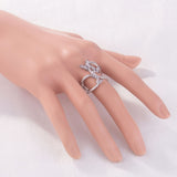 Butterfly Sapphire Gemstone Ring 925 Silver for Women Wedding Jewelry