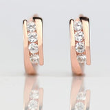 Princess 585 Rose Gold Earrings Natural Zircon Hanging Dangle Drop Earrings Jewelry