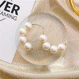 TRENDY PEARL DROP EARRINGS FOR WOMEN WEDDING JEWELRY