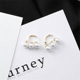 TRENDY PEARL DROP EARRINGS FOR WOMEN WEDDING JEWELRY