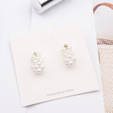 TRENDY PEARL DROP EARRINGS FOR WOMEN WEDDING JEWELRY